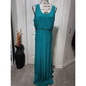 Teal Green Dana Buchman Maxi Dress Size M